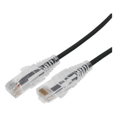 Cable de Parcheo Slim UTP Cat6A / 3 m (9.84 ft) / 28 AWG / 10 Gbps / RJ45 Chapado en Oro