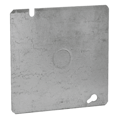 Tapa Cuadrada Plana / Acero Galvanizado / 4.75 x 4.75 in / Entrada 1/2 in / UL Listed