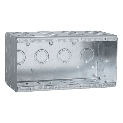 Caja Multigang / 4 Gangs / 3-1/2 Pulgadas (8.89 cm) / 24 Entradas 1/2-3/4 Pulgadas (1.27-1.91 cm)