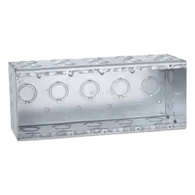 Caja Multigang / 5 Gangs / 3.5 in (8.89 cm) Profundidad / 29 Entradas 1/2 - 3/4 in