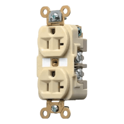 Contacto Dúplex Industrial / 20 A / 125 V / 2 Polos 3 Hilos / NEMA 5-20R / Grado Industrial / Interior Seco