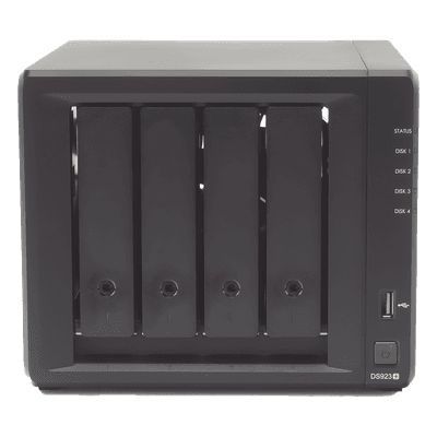 Servidor NAS de 4 Bahías (Expandible a 9 Bahías) / Hasta 162 TB / Servicio Nube Gratis (P2P) / Administración Remota y Respaldo Programado