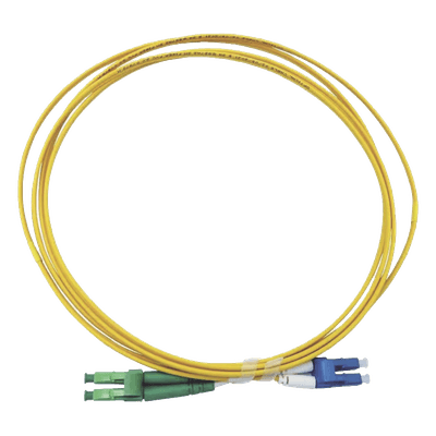Jumper de Fibra Óptica / Monomodo 9/125 / LC/UPC-LC/APC / OFNR Riser / 2.0 mm / Dúplex / 3 m (9.84 ft) / Amarillo