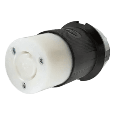 Conector Industrial con Bloqueo de Media Vuelta / 20 A 250 V CA / 2 Polos 3 Hilos / NEMA L6-20R / Interior Seco / -40°C a 75°C