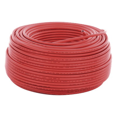 Cable Fotovoltaico / 6 mm² (10 AWG) / Cobre / 2000V / Rango -40°C a 120°C / Rojo / Rollo 100 m (328.1 ft)