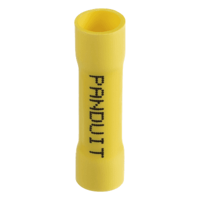 Conector de Empalme a Tope / 12-10 AWG / 300V / Vinilo Aislado / Amarillo / 25 Piezas