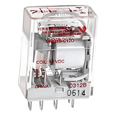 Relevador Electromecánico SPDT / 15 A / 120-277 VAC / 28 VDC / Bobina 24 V CA / Riel DIN 35 mm / -40 a 55 °C