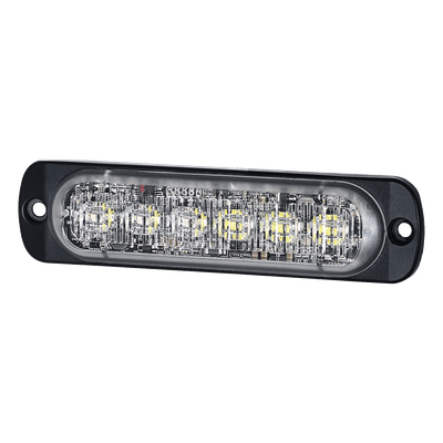 Luz Auxiliar LED / 12 LED / Rojo/Azul / Perfil Ultra Delgado 9 mm / 28 Patrones / SAE J595 Clase 1 / ECE R65 Clase 1