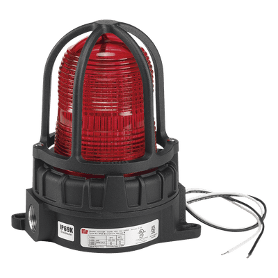 Luz de advertencia LED para ubicaciones peligrosas / Montaje en superficie / 120/240Vca / IP66 / Rojo / 0.21/0.13A