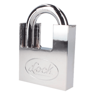 Candado de acero / Guarda anti-palanca / Cromo satinado / Doble cerrojo / 70 mm / Nivel seguridad 7 / 4 llaves Abloy