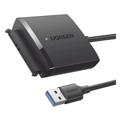 Adaptador USB 3.0 a SATA III | Compatible con Disco Duro HDD y SSD de 2.5" y 3.5" de hasta 12 TB | Velocidad USB 3.0 de hasta 5 Gbps | Alta Velocidad con UASP & TRIM | Cable de 50 cm.
