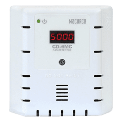 Detector y Controlador de CO2 / 0-2000 ppm / Doble Relevador / Salida 4-20 mA / Activación 600-1500 ppm / Pantalla Digital