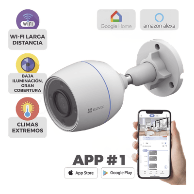 Bala WiFi / 2  Megapixel / Detección humana / Micrófono Integrado / Micro SD / Excelente Vision Nocturna / Exterior
