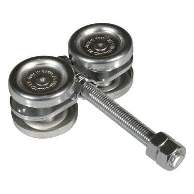 Kit de Carretillas para Puertas Colgantes / 4 Ruedas con Cojinete / Carga 150 lbs (68 kg) / Acero Galvanizado / 2 Unidades