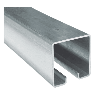 Riel Monorriel / Acero Galvanizado / 3.05 m (10 pies) / Carga 450 lbs / Canaleta U