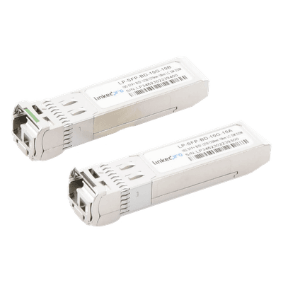 Transceptor Óptico Bidireccional SFP+ / 10 Gbps / Monomodo 10 km (32,808 ft) / 1270 & 1330 nm / LC/UPC Simplex / DDM / Hot-Pluggable