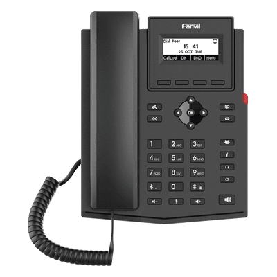 Teléfono IP / 2 Líneas SIP / Pantalla LCD 2.3" / Audio HD G.722 y Opus / Conferencia 6 Vías / PoE 802.3af / Puertos Ethernet Duales Gigabit / Soporte EHS
