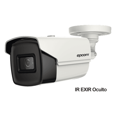 Bala TURBOHD 4K (8 Megapixeles) / Gran Angular 102º / Lente 2.8 mm / Exterior IP67 / IR EXIR 60 mts / dWDR