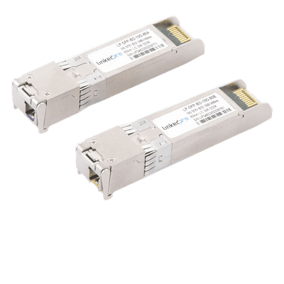 Transceptor Óptico SFP+ Bidireccional / 10 Gbps / Monomodo 1490/1550 nm / LC/UPC Simplex / DDM / Alcance 80 km (262.5 ft) / Hot-Pluggable / 2 Piezas