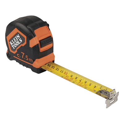 Flexómetro Profesional / 7.5 m (24.6 ft) / Gancho Doble Magnético / Cinta Bifaz Imperial-Métrica / Freno de Alta Velocidad / Revestimiento de Nylon