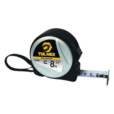 Flexómetro Magnético / 8 m (26.2 ft) / Cinta 0.11 mm / Doble Graduación / ABS Termorresistente / Agarre Soft Touch