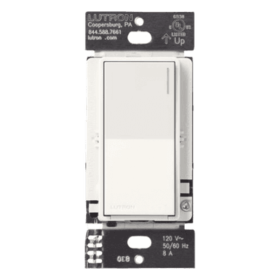 Apagador Auxiliar de Pared / Control 3 Vías o Escalera / 120 V / Hasta 4 Unidades por Principal / 45 m (150 ft) de Alcance / Blanco Mate