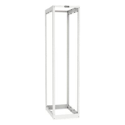 Rack de Cuatro Postes / 45 Unidades de Rack / Profundidad Ajustable 584.2 a 1066.8 mm (23 a 42 in) / Carga Estática 907.2 kg (2000 lbs) / Rieles Roscados #12-24 / Color Blanco