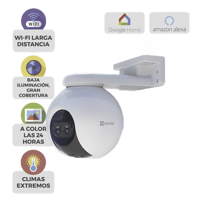 PT IP 2 Megapíxel / Lente Dual (2.8 mm y 12 mm) / Wi-Fi / Detección Humana / Visión Nocturna en Color / Cobertura Visual 360° / Notificación Push  / Ranura para Memoria 512 GB