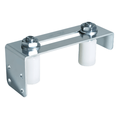 Placa guía para puertas corredizas / Acero galvanizado / Rodillos de nylon / Espesor 0-85 mm / 0.47 kg