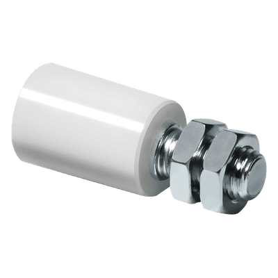 Rodillo de Guía / Nylon Ø30 mm / Cuerpo Acero Galvanizado / 74 mm Largo / M16