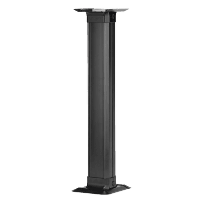 Accesorio de Conexión a Mesa / Canaleta de Piso 4 Vías / PVC Rígido / Carga 907 kg / Área 45.11 in² / ADA / Negro