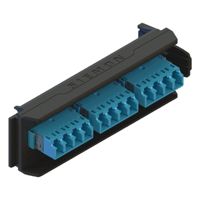 Placa Acopladora / 6 Conectores Dúplex LC/UPC / 12 Fibras Monomodo / Sin Shutter / Compatible LightVerse Core, Plus y Pro