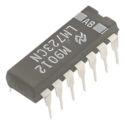 Circuito Regulador de Tensión / Entrada 3 a 40 V / Limitación de Corriente 150 mA / Control Remoto / Protección contra Sobrecargas y Cortocircuitos