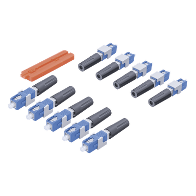 Conector Mecánico / SC/UPC / Monomodo / 3 mm (0.12 pulgadas) / Pre-pulido / 10 piezas