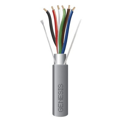 Cable Multiconductor Blindado Plenum / 6x22 AWG / 305 m (1000 ft) / Clasificación CMP-CL3P-FPLP / Color Gris