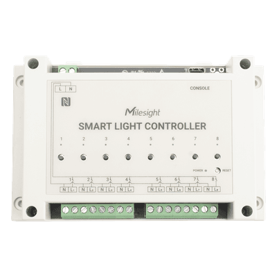 Controlador de Iluminación LoRaWAN / 8 Circuitos / Medición de Energía LN / Retraso Programable 18 hrs / D2D Sin Gateway
