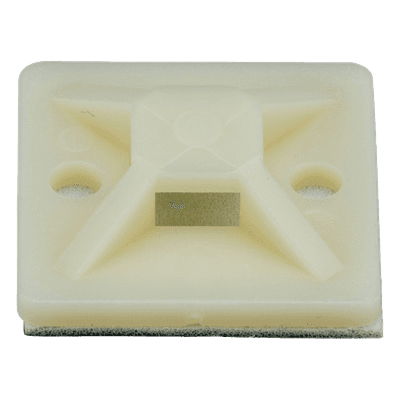 Montaje Adhesivo para Bridas / 4 Vías / 20 x 20 mm (0.785 x 0.785 in) / Nylon 6.6 V-2 / Interior y Exterior / Paquete 100 pz