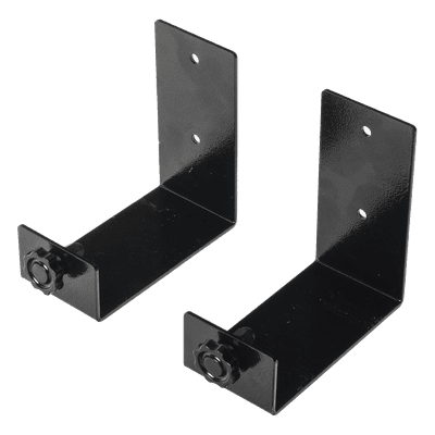 Kit de Ménsulas para Backup / 120 x 120 mm (4.7 x 4.7 in) / Soporte 100 mm (3.9 in) / Montaje en Pared / Metal Negro