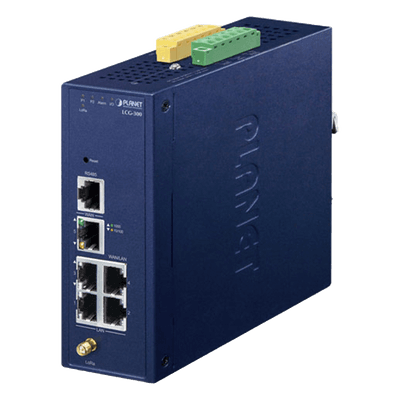 Gateway Industrial LoRaWAN / 5 Puertos 10/100/1000T / Banda 902-928 MHz / 2 E/S Digitales / IP30 / -40 a 75 °C