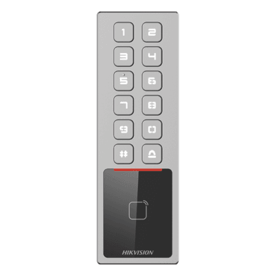Teclado de Control de Acceso Antivandálico / IP65 & IK08 / 3,000 Usuarios / 10,000 Tarjetas / Lector MIFARE 13.56 MHz / TCP/IP y RS485 / 100,000 Eventos
