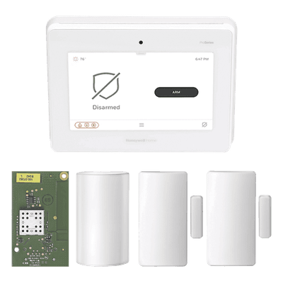 Kit de Panel de Alarma / Pantalla Táctil 7 Pulgadas / Tecnología Inalámbrica SIX / Cifrado AES-128 / Sensor PIR / 2 Contactos Magnéticos / Respaldo de Batería