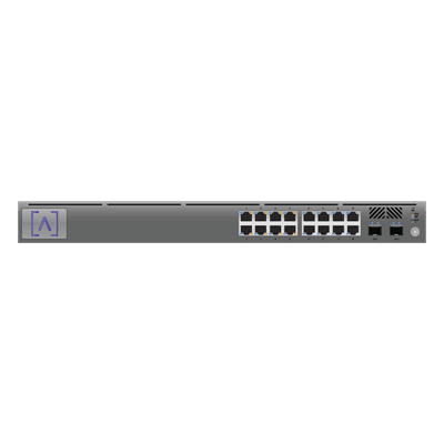 Switch Gigabit PoE+ Administrable / 16 Puertos 10/100/1000 Mbps / 2 Puertos SFP Uplink / Presupuesto PoE 120W / Gestión en la Nube