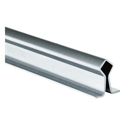 Guía de Piso para Ruedas Tipo V / 6 m (19.7 ft) / Acero Galvanizado / Fijación a Cemento / 3.78 kg/m