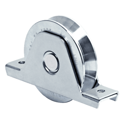 Rueda para Puerta Corrediza / 14 cm / Acero Galvanizado / Carga 420 kg / Canal Tipo V