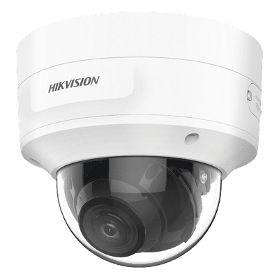 Cámara Domo IP / 8 Megapixel (4K) / Lente Motorizado 2.7-13.5 mm / IR EXIR 40 m (131.2 ft) / DarkFighter / Audio y Alarma I/O / PoE+ / IP66 / IK10