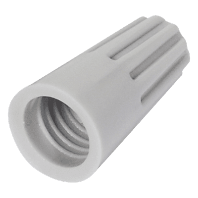 Capuchón de Cable Roscable / 18 AWG / Inserto Metálico / Paquete 25 piezas / Gris