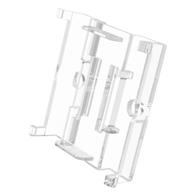 Soporte de Pared para Etiqueta Electrónica / Compatible 2.13" a 7.5" / Policarbonato Transparente / 37x36x10 mm / Diseño Modular