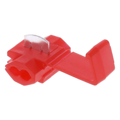 Terminal tipo almeja / 22-18 AWG / Rojo / 25 piezas / 9.9 x 10.2 x 31.1 mm