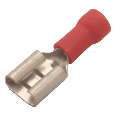 Terminal Hembra Aislada / 0.250 pulgadas / 22 - 16 AWG / Push-On / Paquete 25 piezas