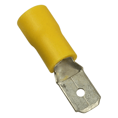 Terminal Macho Aislada / 12-10 AWG / Amarillo / 25 piezas / 0.95x0.51x0.24 in
